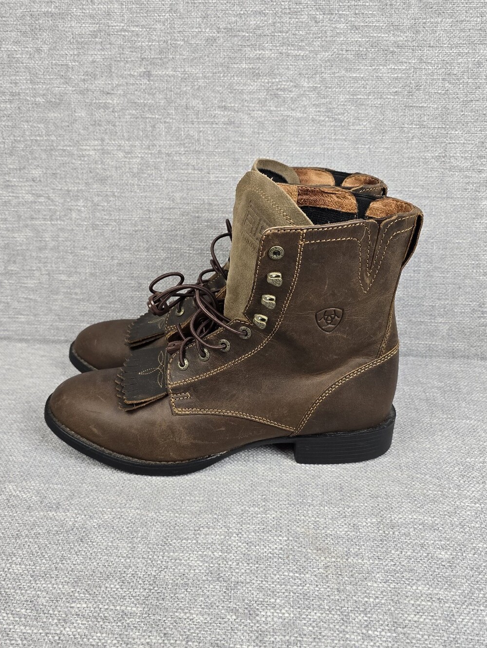 Ariat Heritage Lacer 2 Boots Brown Womens Sz 10C (Wide)